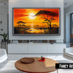 Canvas Wall Art - Savanna Sunset - E0002