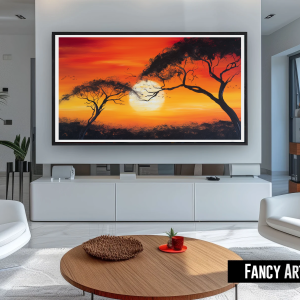 Canvas Wall Art - Savanna Sunset - E0002