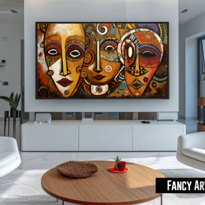 Canvas Wall Art - African Faces - E0003